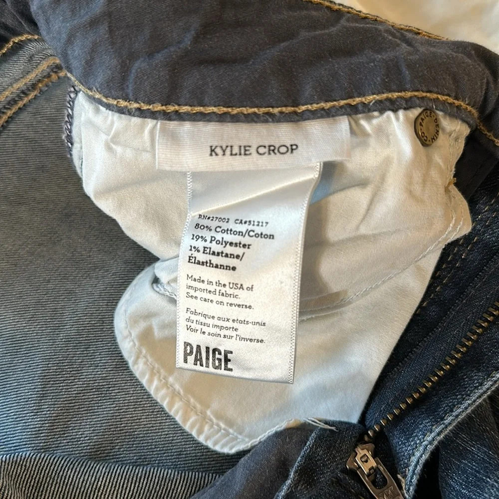 Paige Jean.  Kylie Crop. Size 30. - Picture 6 of 6